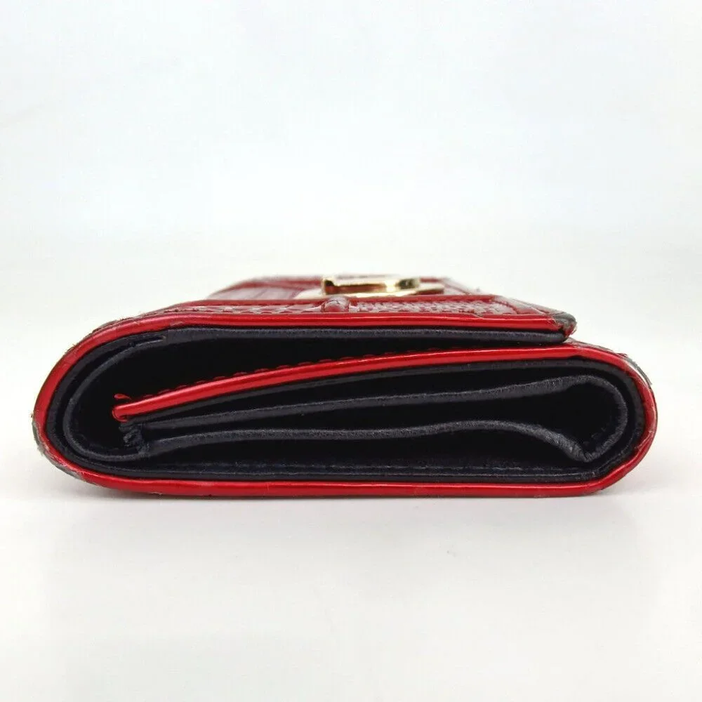 Authentic Christian Dior 26-MA-1107 Diorama Tri-fold wallet leather[Used]